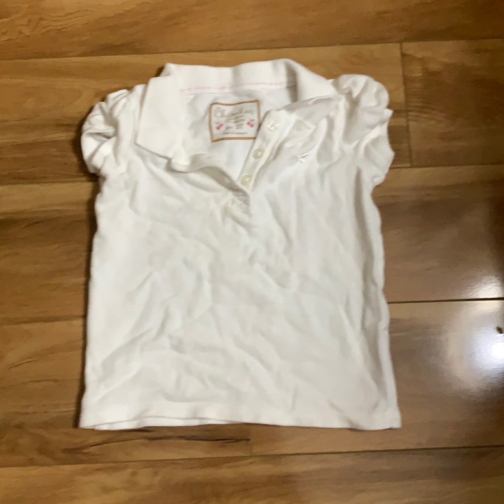 White Collared Tee